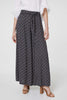 Navy | Geo Print High Waist Palazzo Trousers
