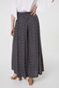 Navy | Geo Print High Waist Palazzo Trousers
