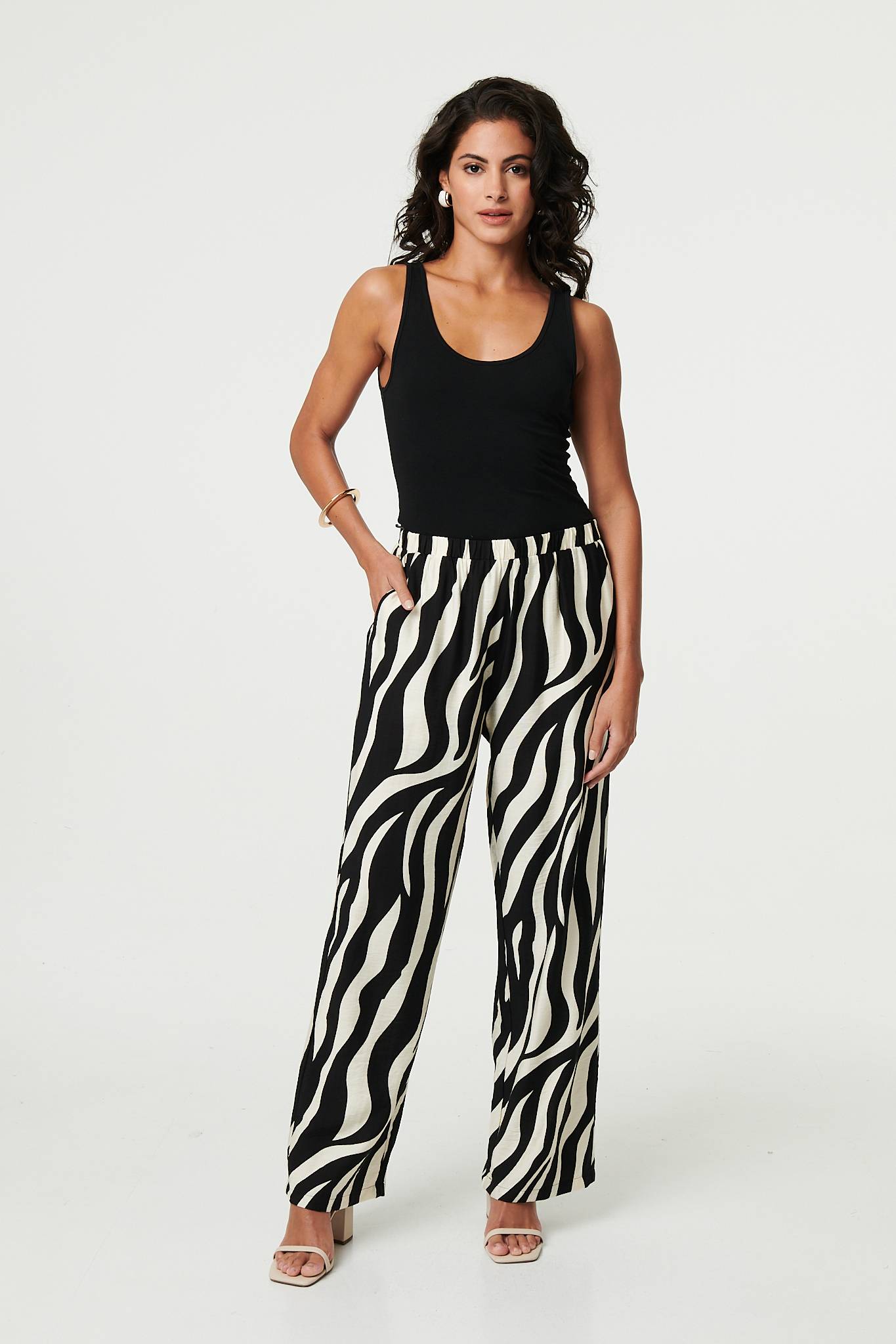 パンツ Molly drawls ZEBRA pants AZUL by moussy（アズールバイマウジー）の「CENTER SEAM ZEBRA