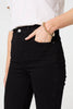 Black | High Waist Bootcut Straight Jeans

