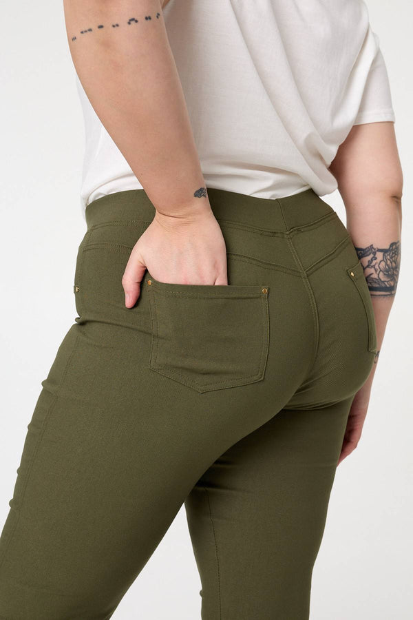 Khaki | Curve Stretchy High Waist Jeggings