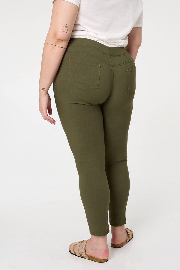 Khaki | Curve Stretchy High Waist Jeggings
