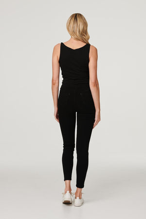 Black | Denim Ankle Length Jeggings