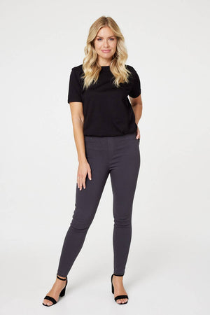 Grey | Denim Ankle Length Jeggings