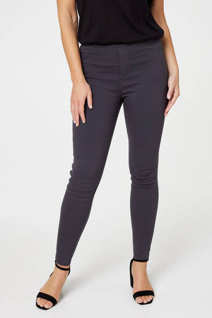 Grey | Denim Ankle Length Jeggings