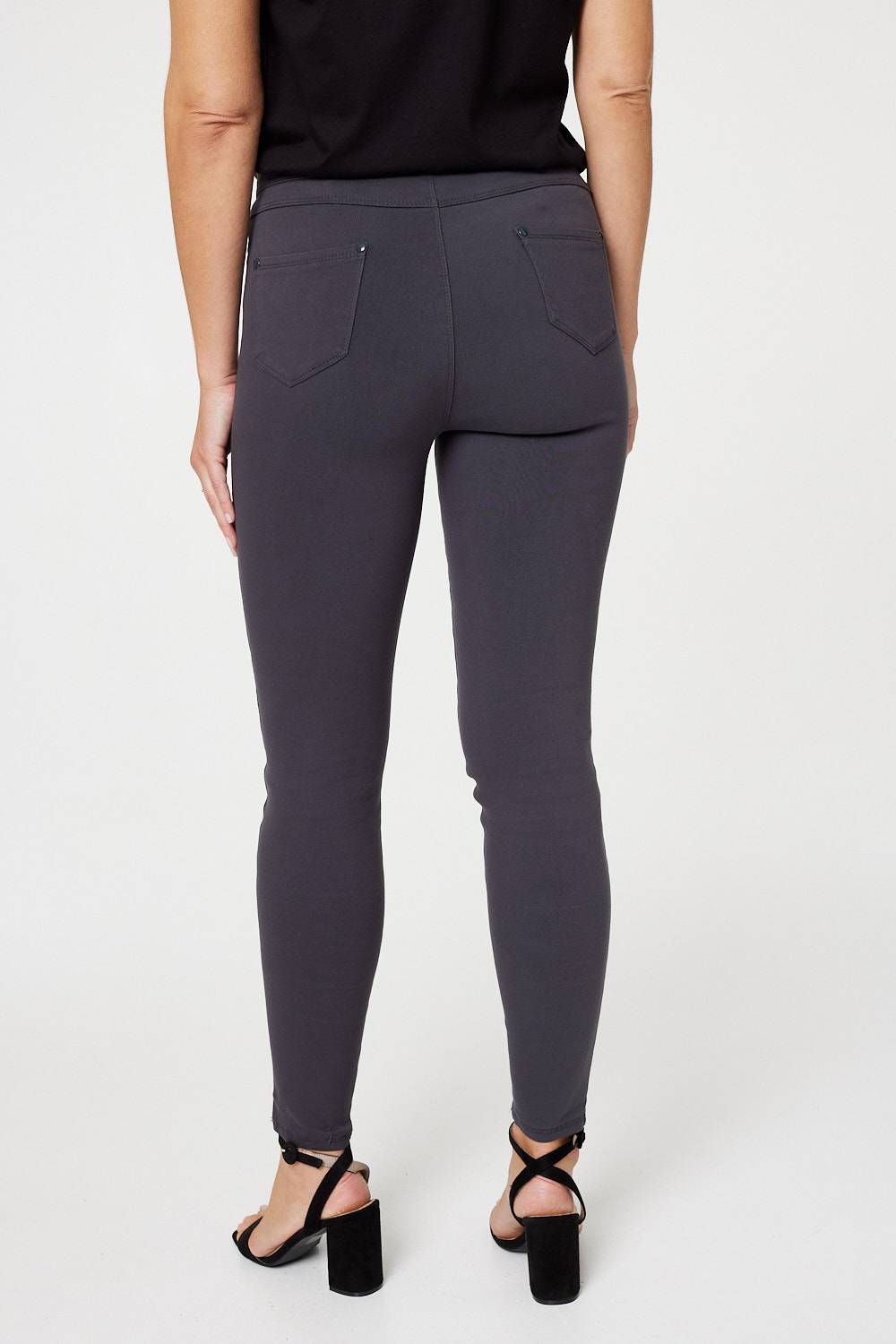 Grey | Denim Ankle Length Jeggings
