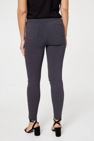 Grey | Denim Ankle Length Jeggings