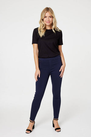 Navy | Denim Ankle Length Jeggings