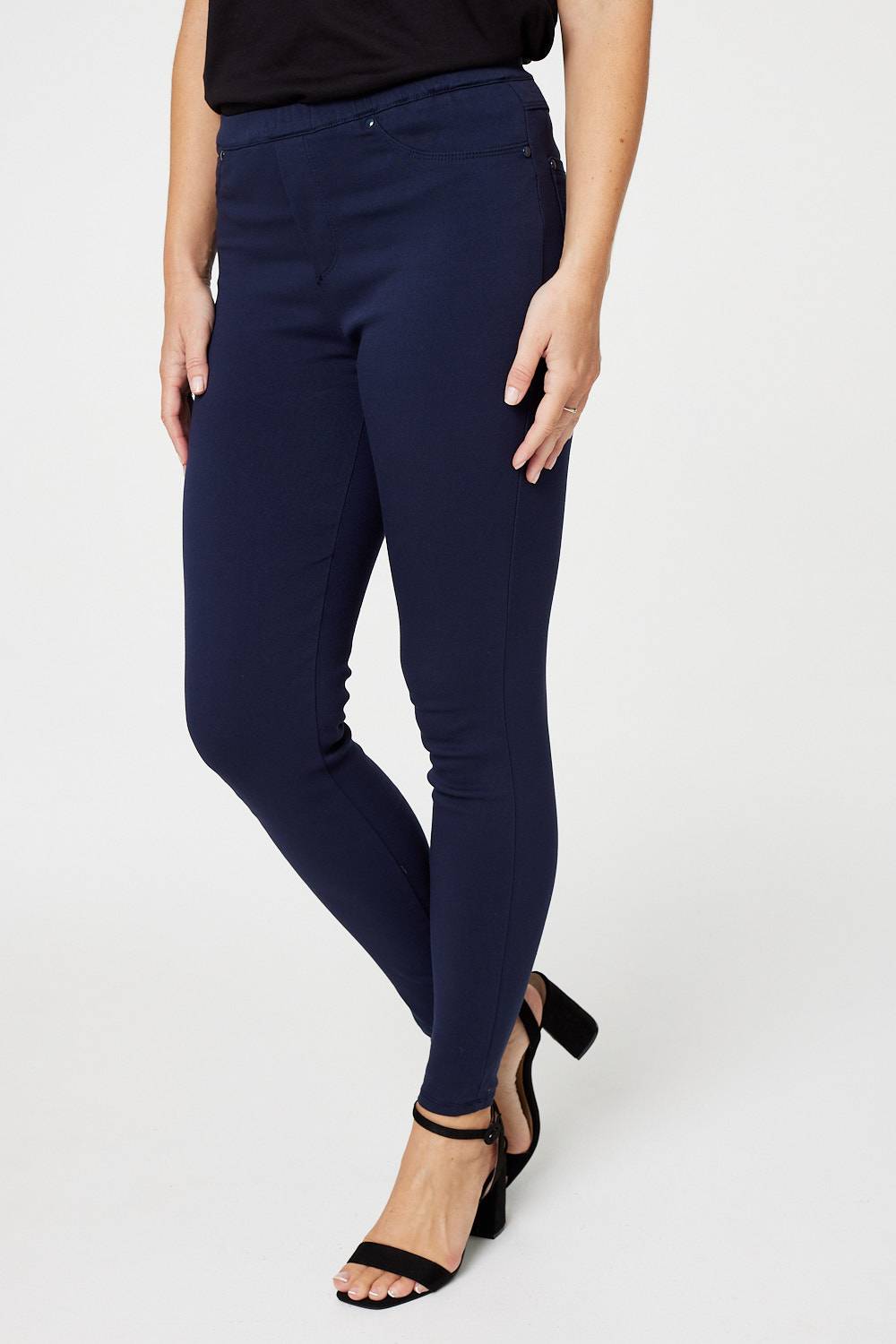 Navy | Denim Ankle Length Jeggings