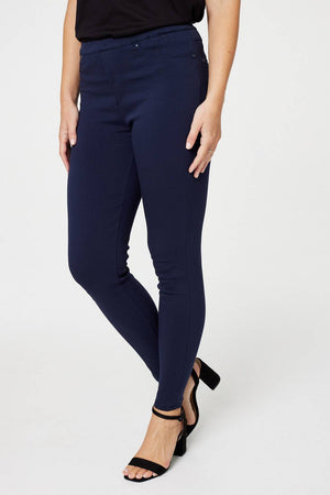 Navy | Denim Ankle Length Jeggings