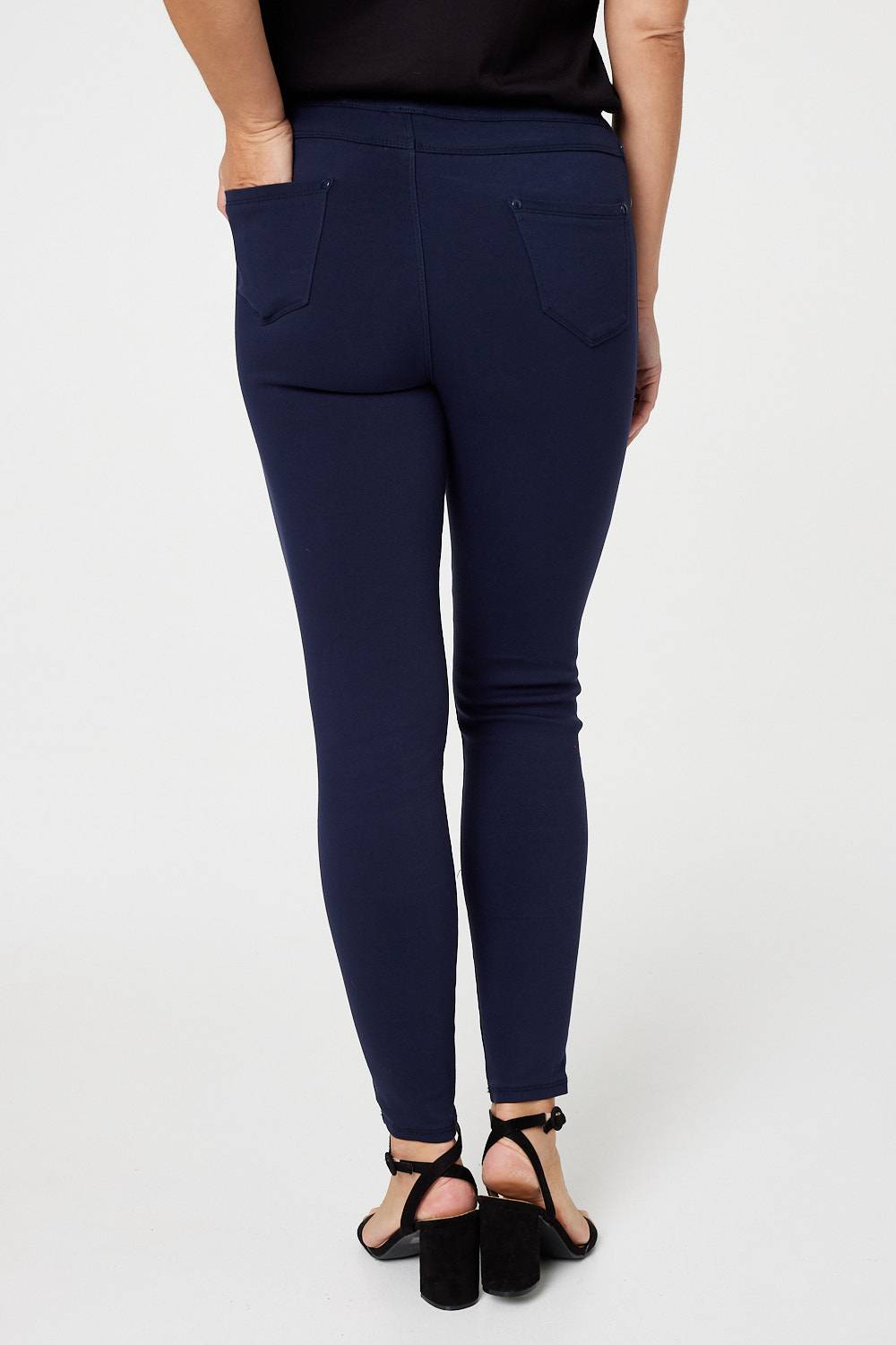 Navy | Denim Ankle Length Jeggings