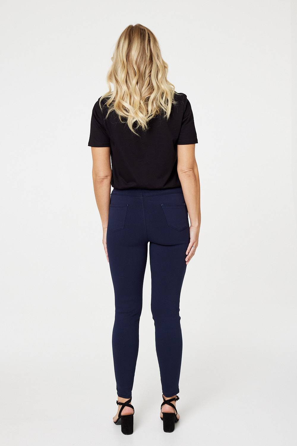 Navy | Denim Ankle Length Jeggings