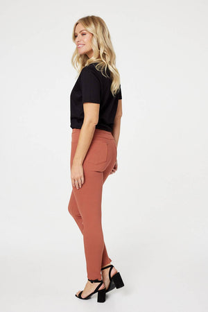 Rust | Denim Ankle Length Jeggings