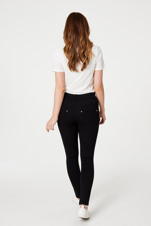 Black | High Waist Ankle Length Jeggings