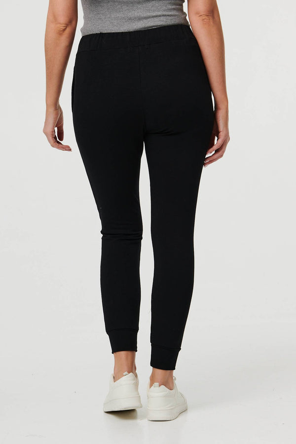 Black | Adjustable Drawstring Waist Slim Joggers
