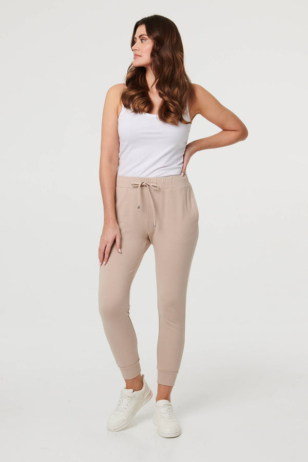 Stone | Adjustable Drawstring Waist Slim Joggers
