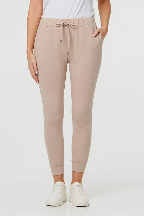 Stone | Adjustable Drawstring Waist Slim Joggers
