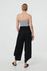 Black | High Waist Relaxed Ruched Leg Trousers