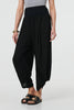 Black | High Waist Relaxed Ruched Leg Trousers
