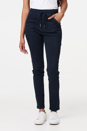 Navy | Denim Skinny Ankle Grazer Leggings