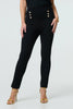 Black | Button Detail High Waist Slim Leggings
