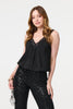 Black | High Waist Flared Sequin Trousers
