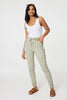 Khaki | Denim Embellished Side Jeggings 