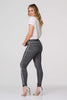 Dark Grey | Plain Skinny Tie Waist Trousers