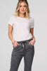 Dark Grey | Plain Skinny Tie Waist Trousers