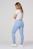 Blue | Plain Skinny Tie Waist Trousers
