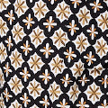 Black | Mosaic Print Shirred Harem Pants