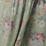 Khaki| Floral Ruched Waist Harem Trousers