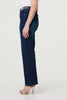Blue | Diamante Stud High Waist Straight Jeans
