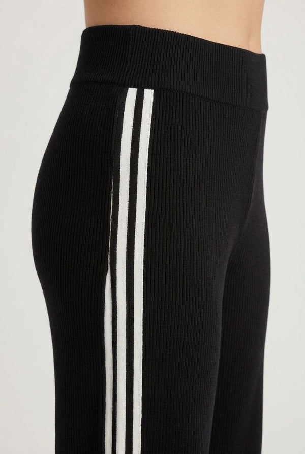 Black | Stripe Straight Leg Tracksuit Trousers