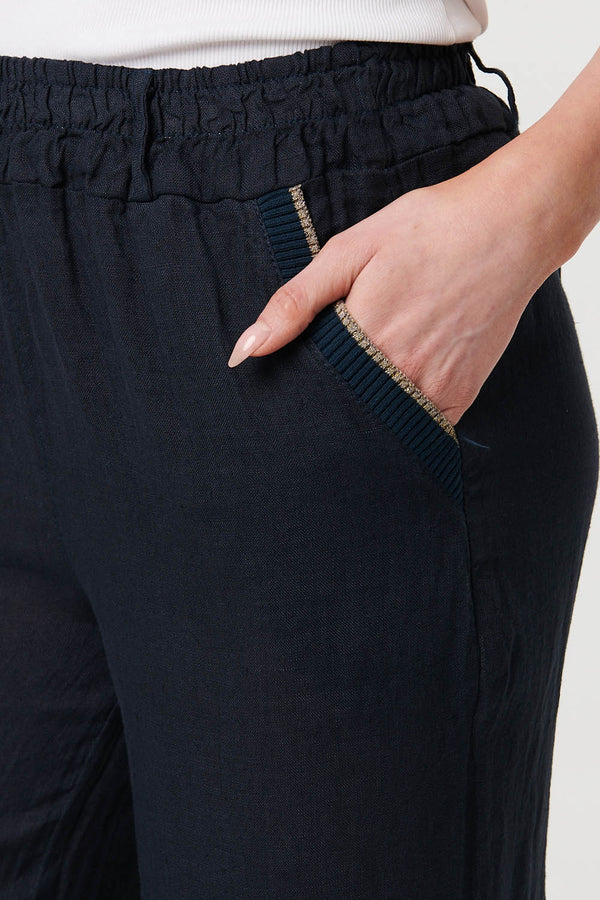 Grey | High Waist Wide Ankle Length Trousers