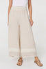 Beige | Sequin Embellished Wide Leg Trousers
