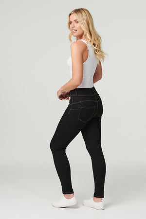 Black | Denim High Waist Skinny Jeans
