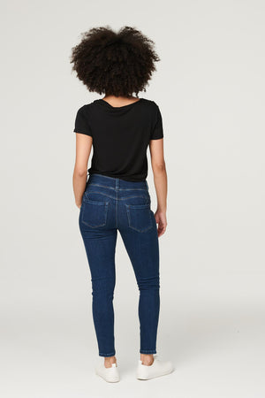 Blue | Denim High Waist Skinny Jeans