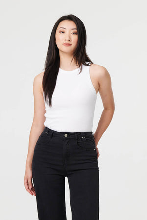 Black | High Waist Relaxed Wide Leg Jeans
