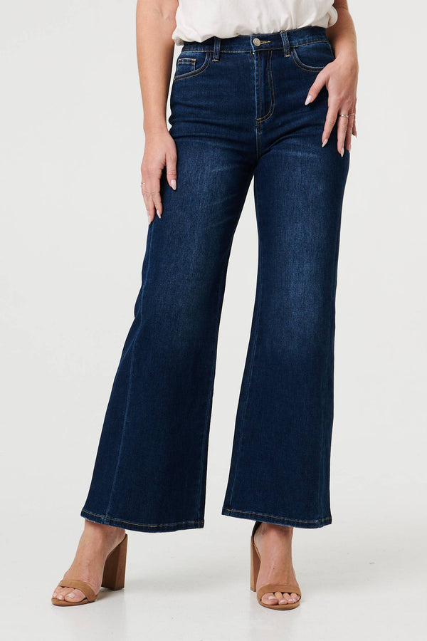 Blue | High Waist Slim Fit Flared Jeans
