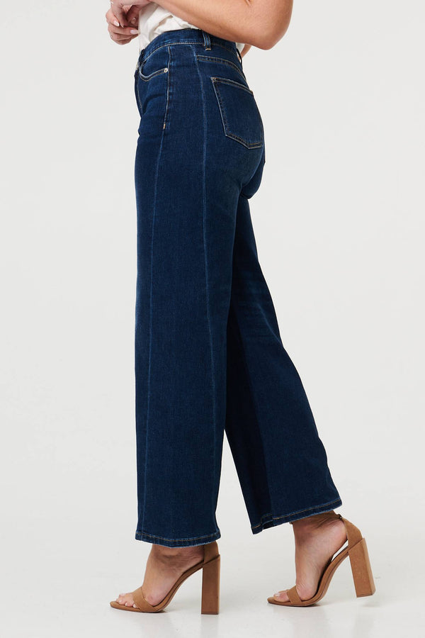 Blue | High Waist Slim Fit Flared Jeans

