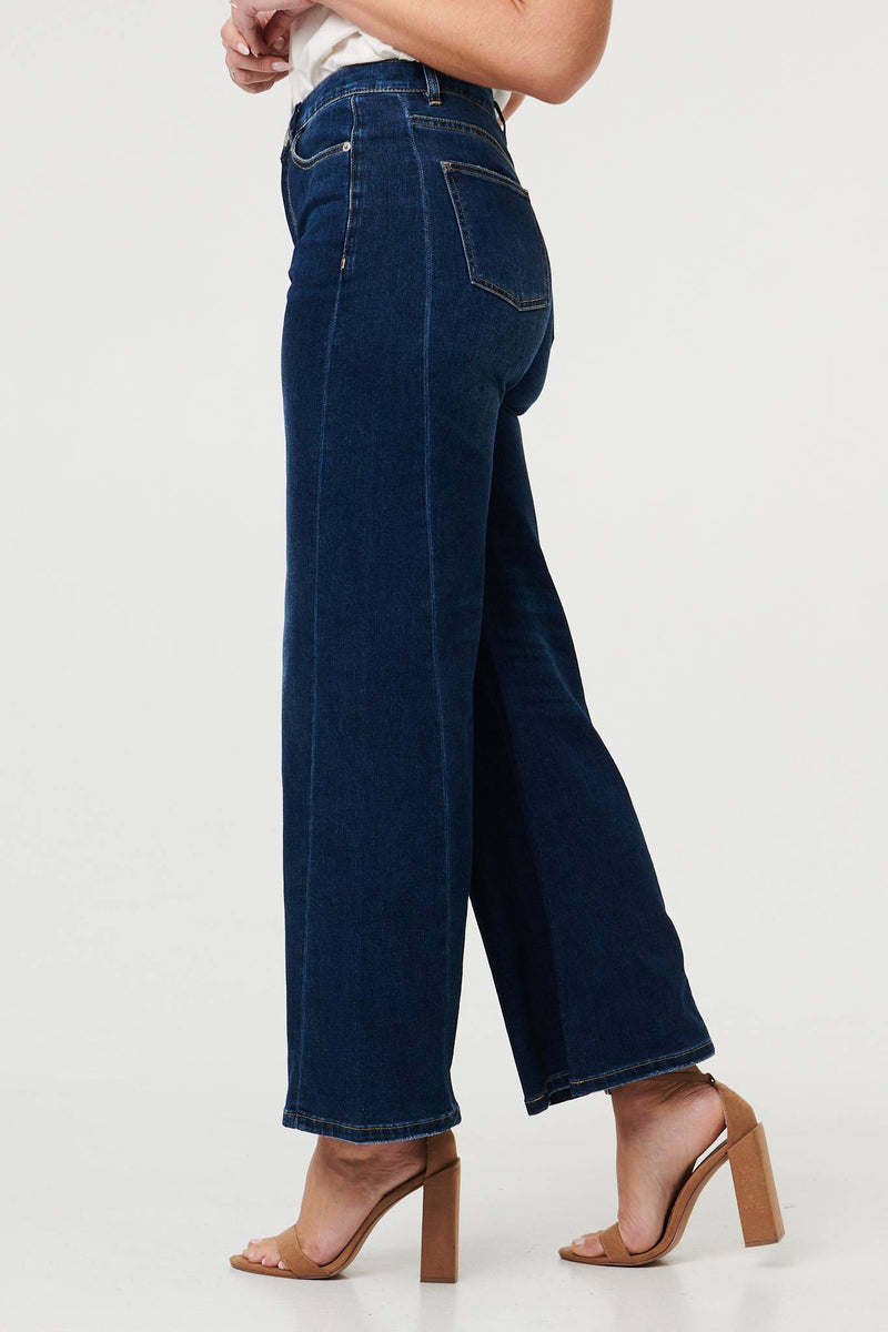 Blue | High Waist Slim Fit Flared Jeans
