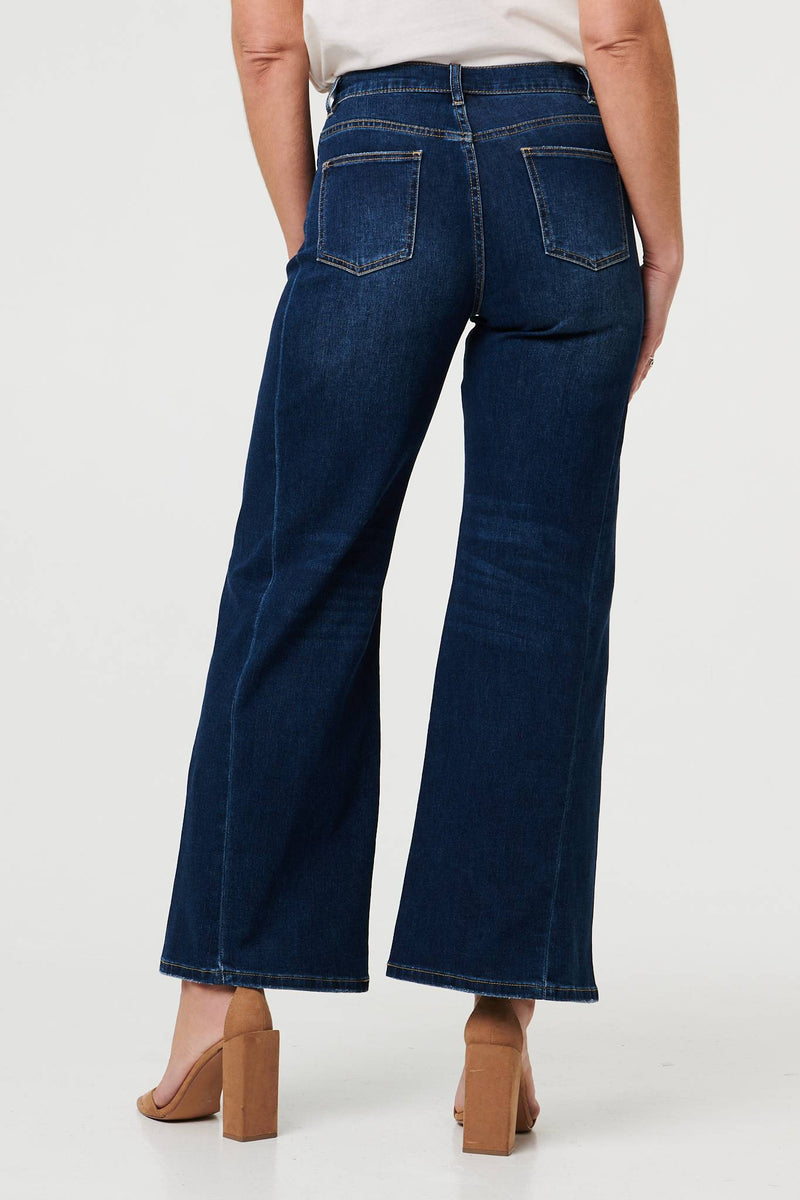 Blue | High Waist Slim Fit Flared Jeans
