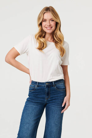 Blue | High Waist Wide Leg Jeans
