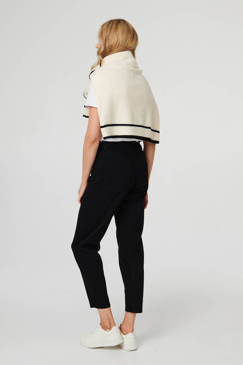 Black | High Waist Slim Fit Cropped Jeans
