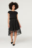 Black | Lace High Low Midi Skirt