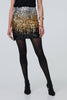 Black | Metallic Sequin Bodycon Mini Skirt
