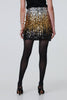 Black | Metallic Sequin Bodycon Mini Skirt
