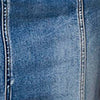 Blue | Washed Denim Split Hem Knee Length Skirt

