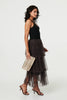 Brown | Animal Print Tiered Midi Skirt
